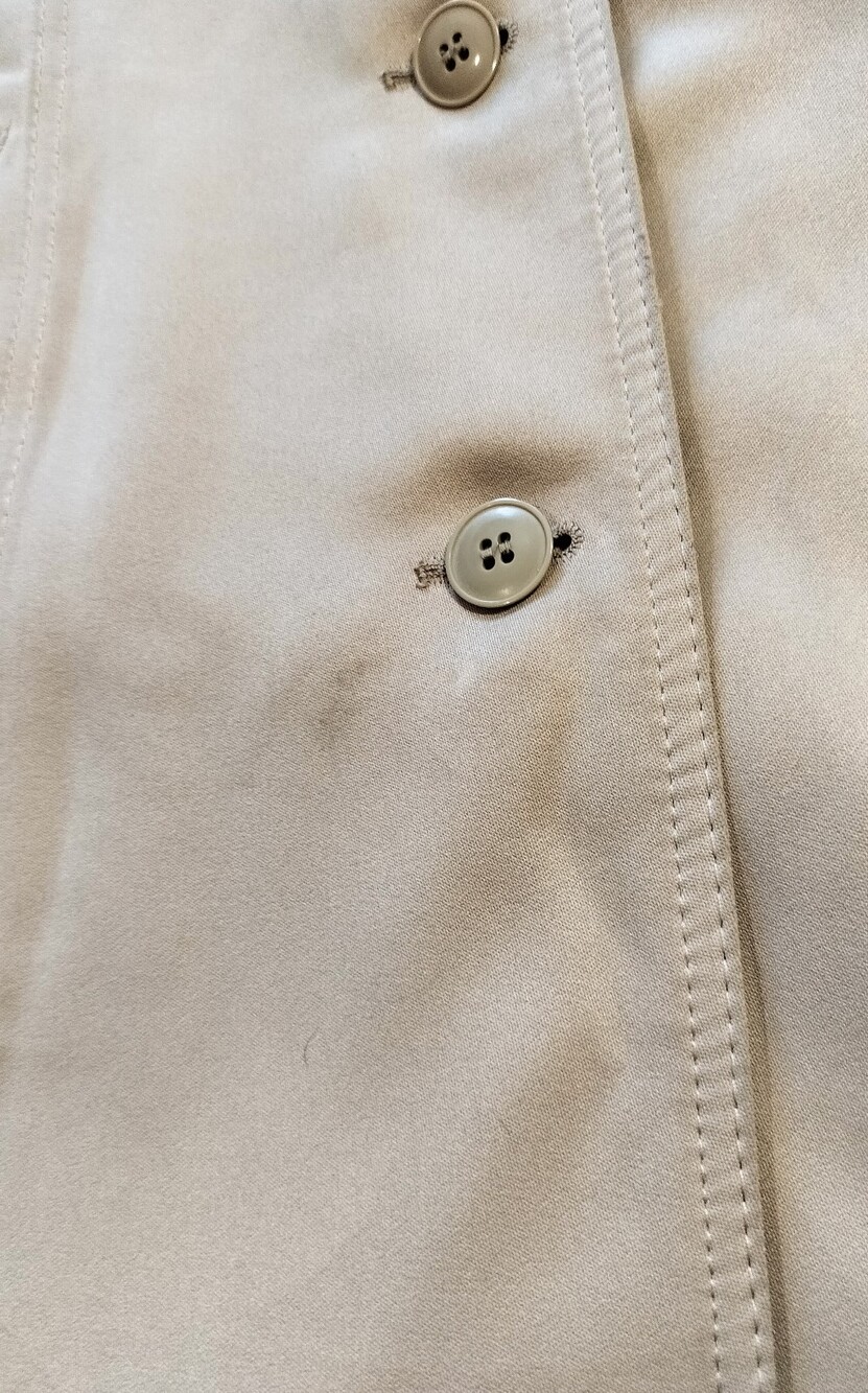 Vintage 70s London Fog Maincoats Khaki Trench Coat Impeccable Sherpa Lining 16P - Picture 12 of 13